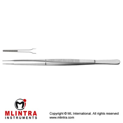 Gerald Micro Forcep Cross Serrated Jaws Stainless Steel, 25 cm - 9 3/4" Tip Size 1.0 mm